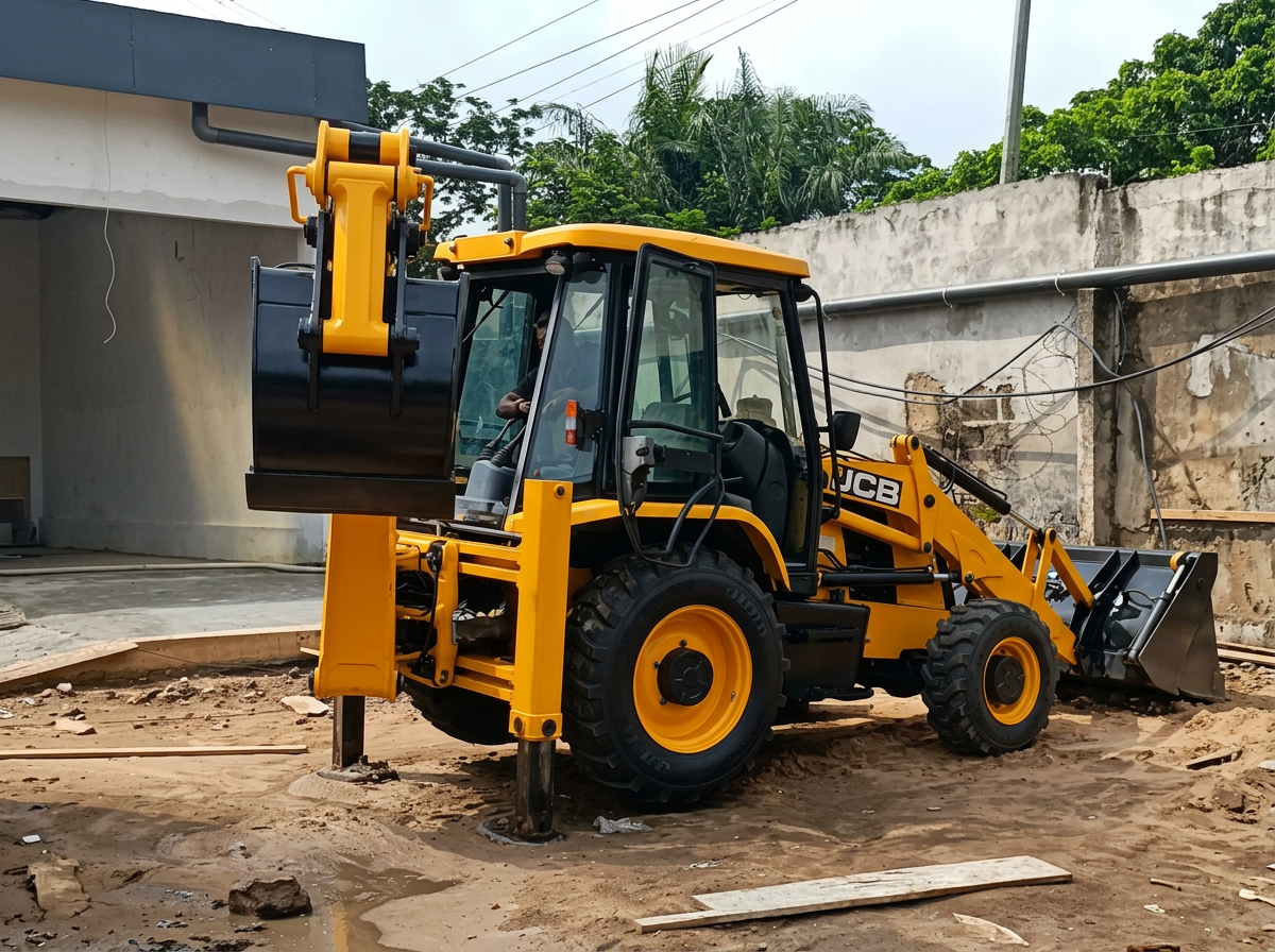 JCB 3CX — Chantier Brazzaville
